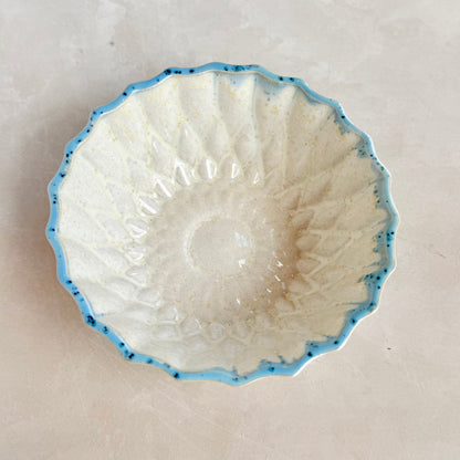Sunflower Pearl-Blue Bowl
