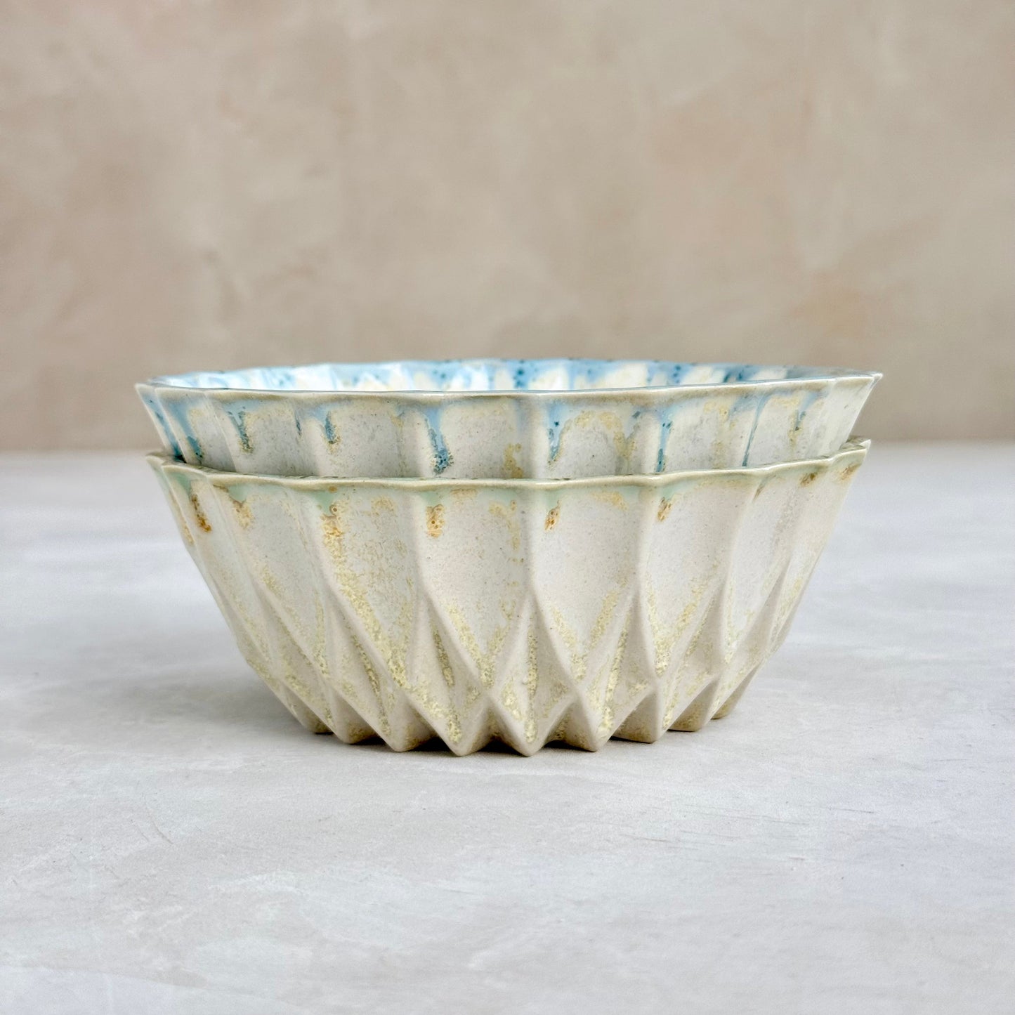 Sunflower Pearl-Blue Bowl