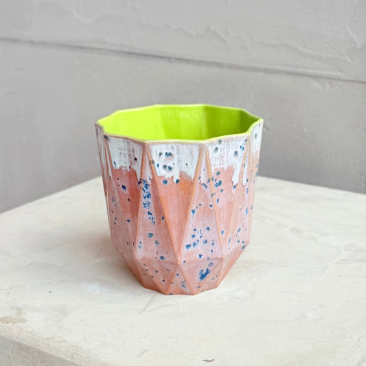 Medium Poly Cup 'Lime Blush'
