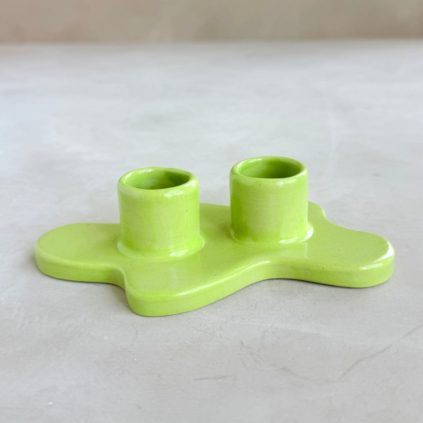 Lime Candle Holder - Duo