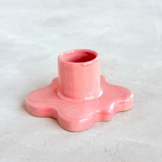 Pink Candle Holder - Single