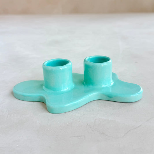 Mint Candle Holder - Duo