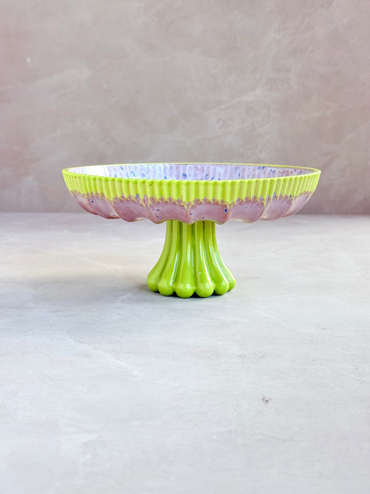 Bloom Pedestal Cake Stand - Lime Blush - Mellow Out