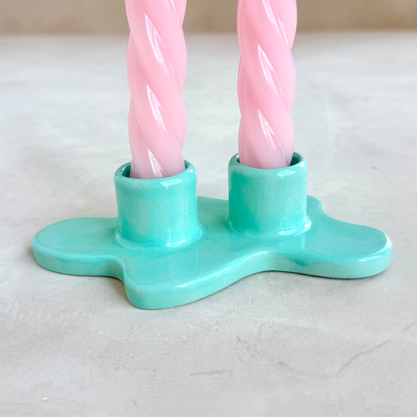 Mint Candle Holder - Duo