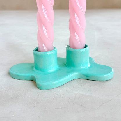 Mint Candle Holder - Duo