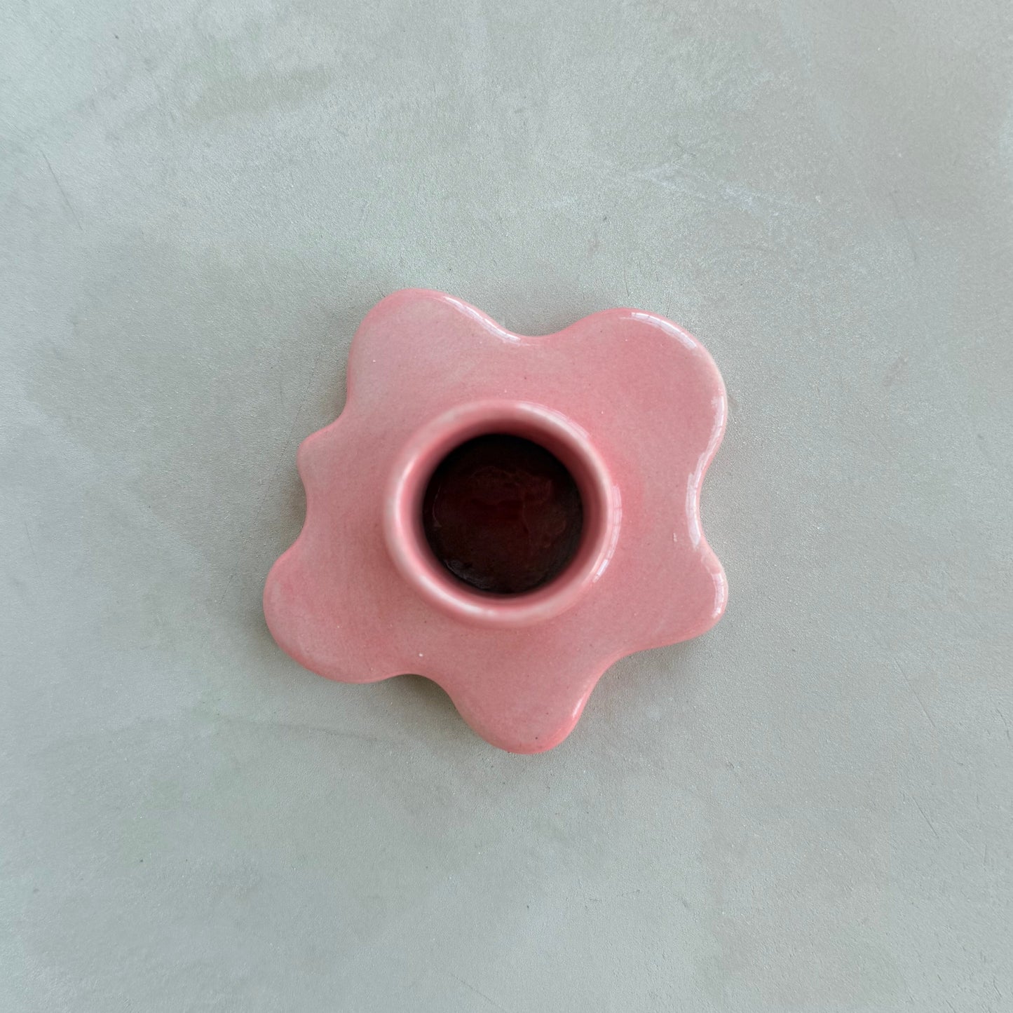 Pink Candle Holder - Single