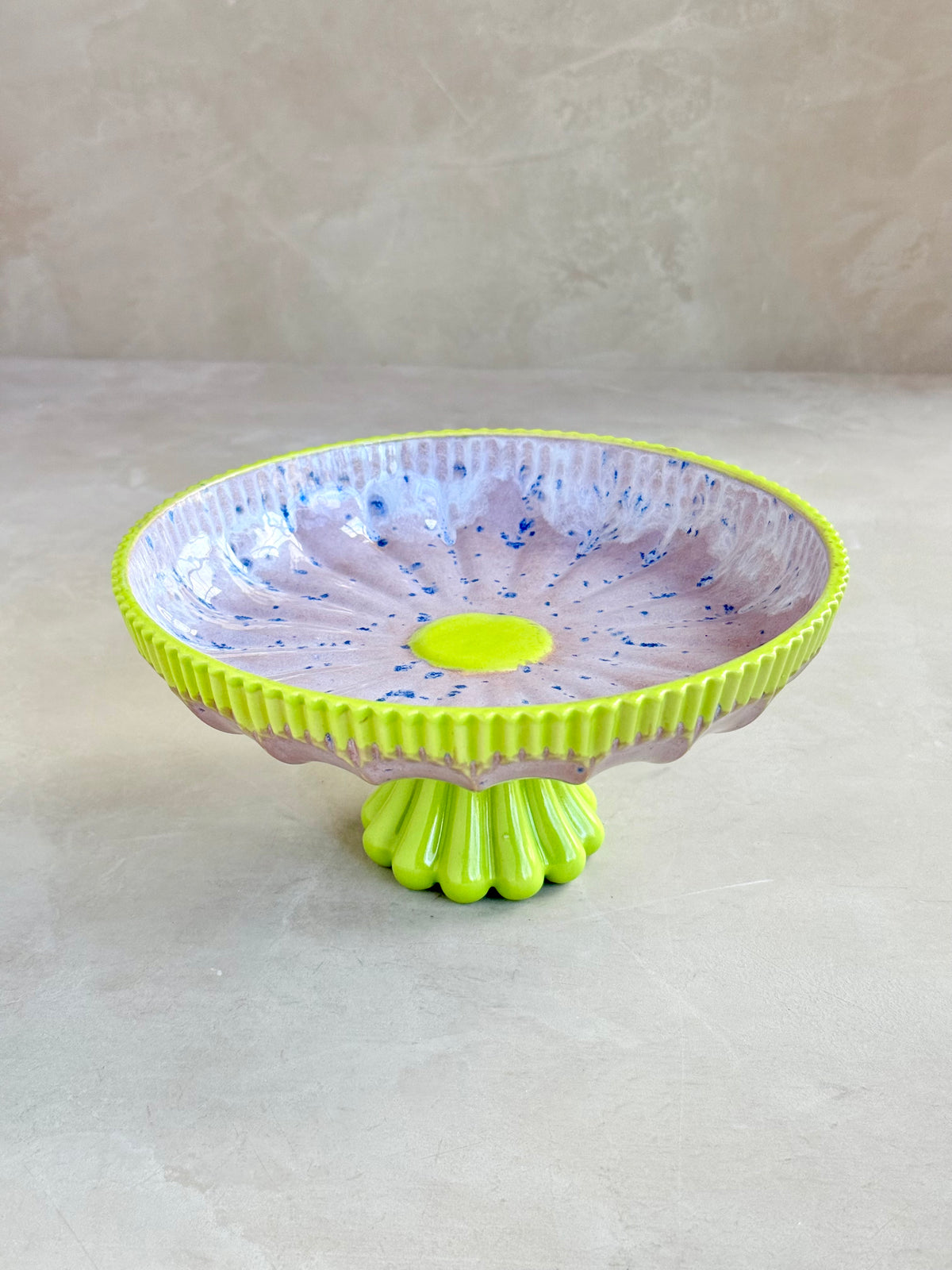 Bloom Pedestal Cake Stand - Lime Blush - Mellow Out