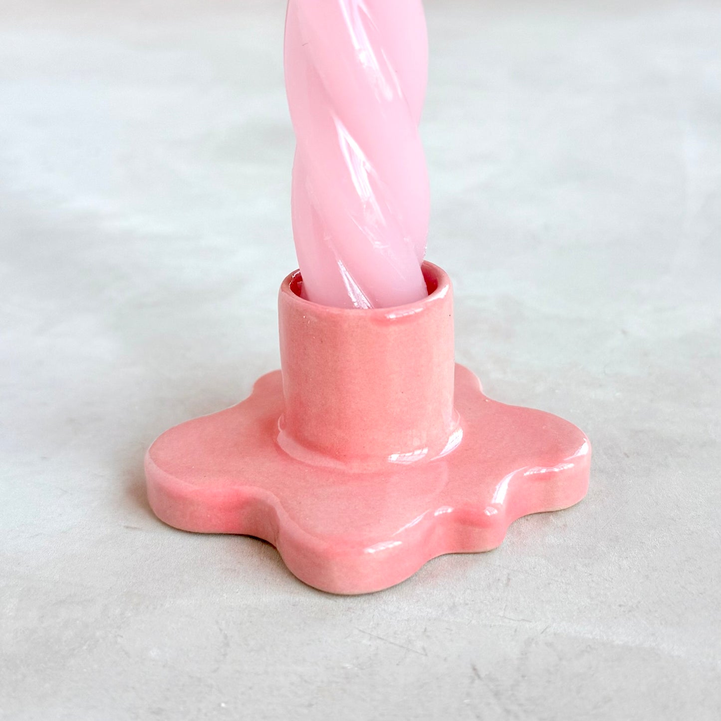Pink Candle Holder - Single