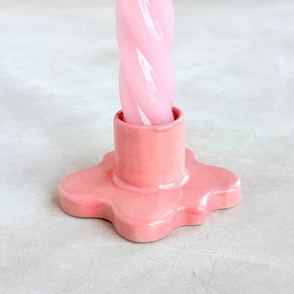 Pink Candle Holder - Single