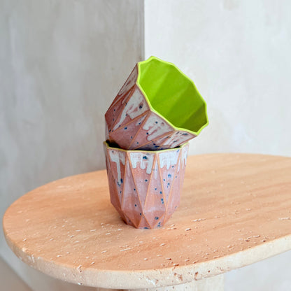 Small Poly Cup 'Lime Blush'