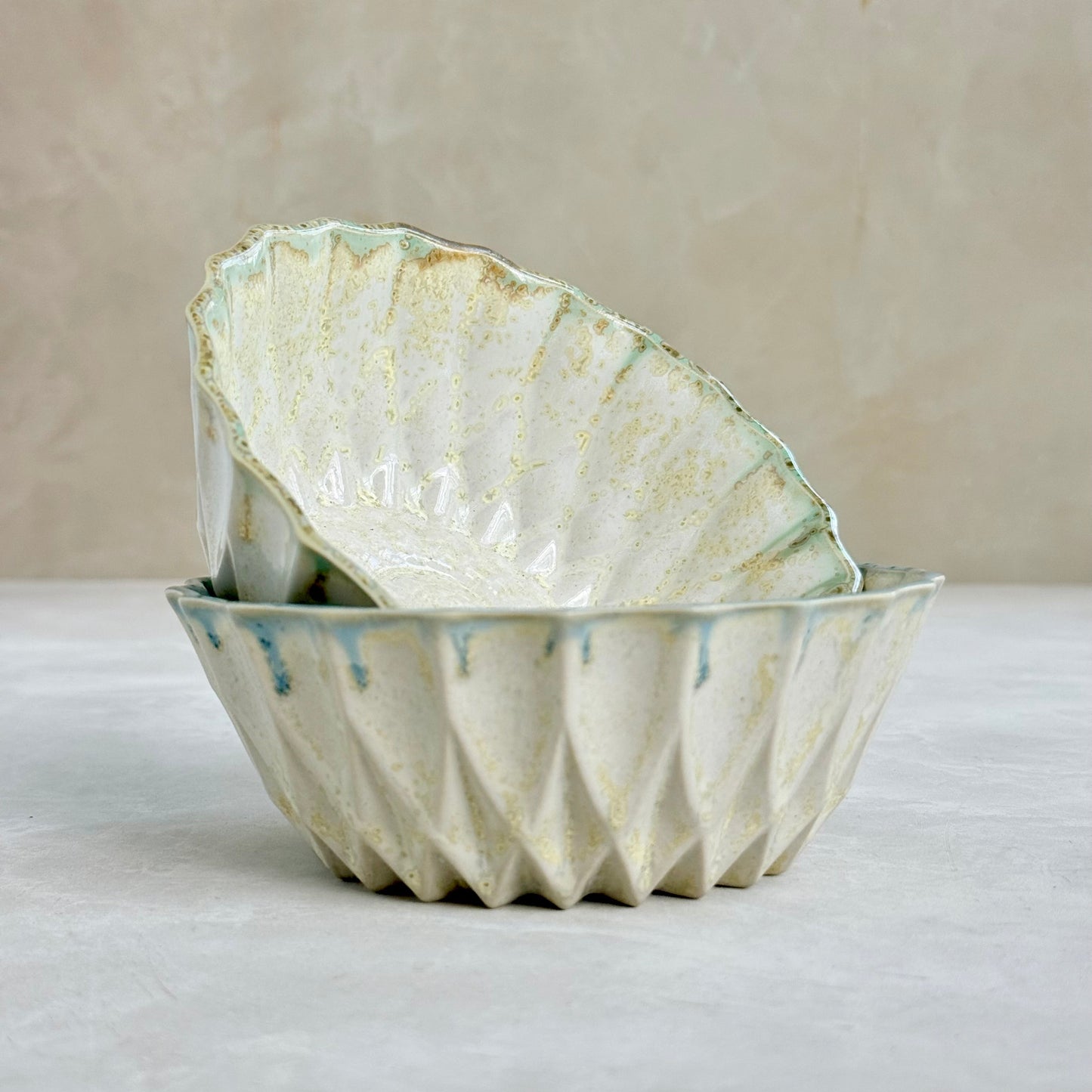 Sunflower Pearl-Green Bowl
