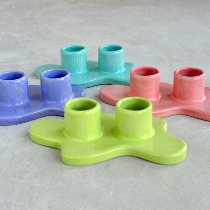 Lime Candle Holder - Duo