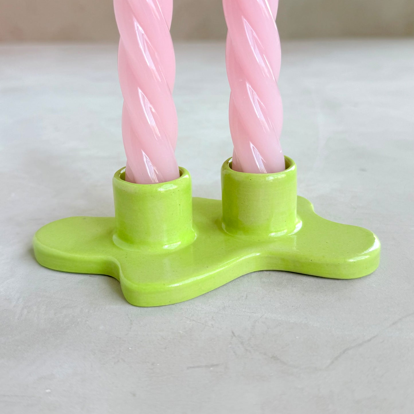 Lime Candle Holder - Duo