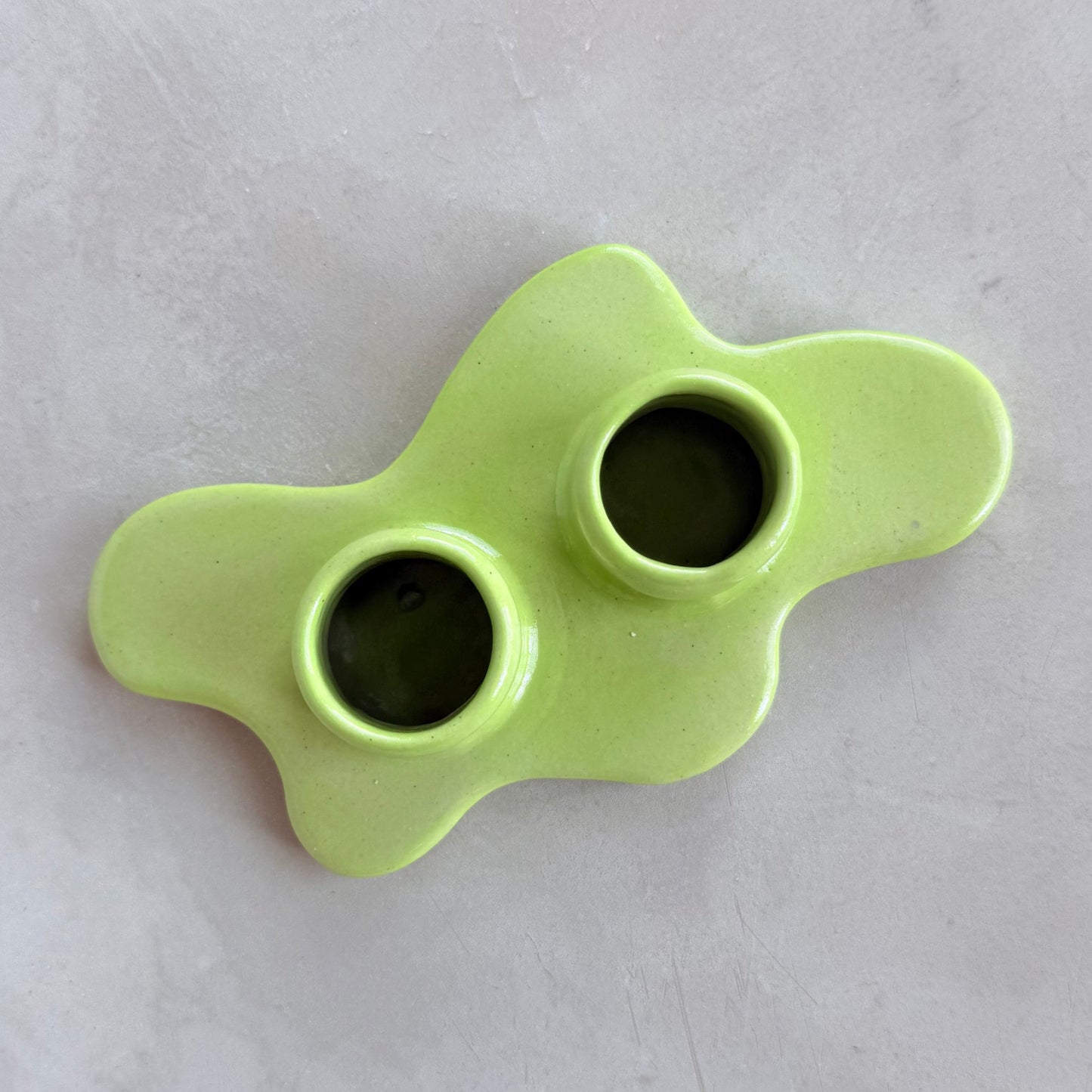 Lime Candle Holder - Duo