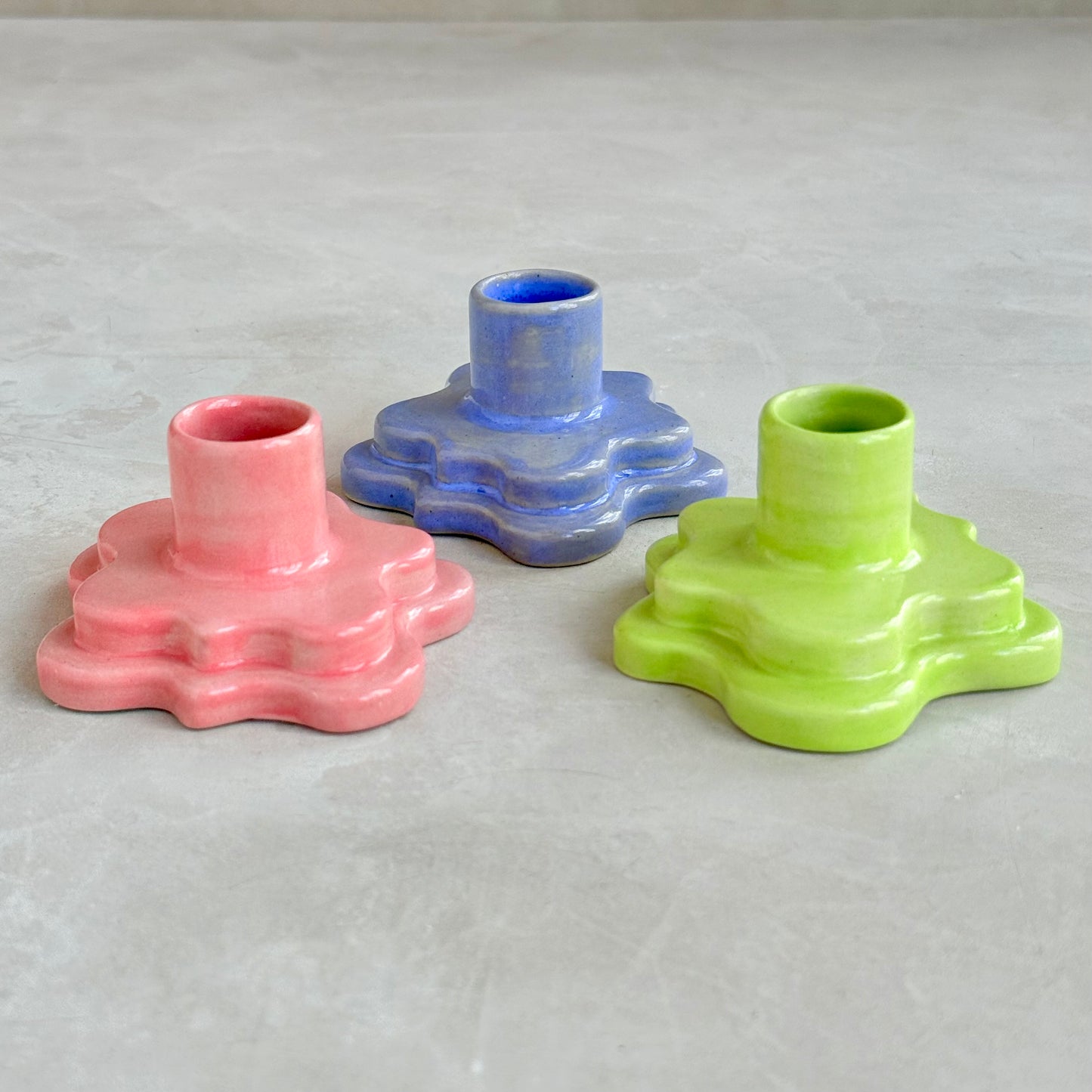 Pink Candle Holder - Stack