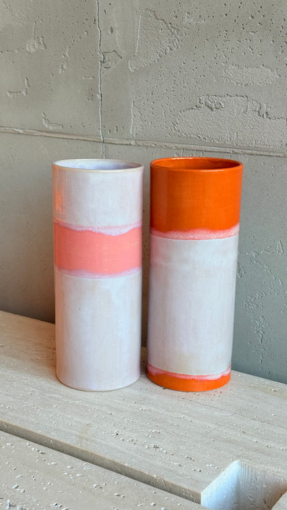 Cylinder Vase 19 - Lunar Orange