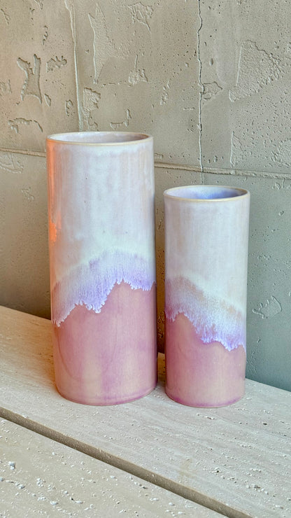 Cylinder Vase 19 - Lunar Waves