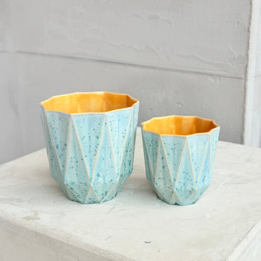 Medium Poly Cup 'Amber Sky'
