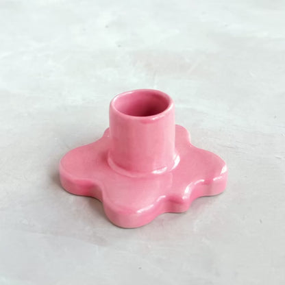 Pink Candle Holder - Single
